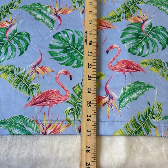 Construct Golf Quick Dry Polo Shirt Mens Size M Tropical Flamingo AOP - Picture 5 of 6